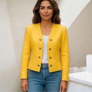 Tommy Hilfiger Daffodil Yellow Jacket Size 6. EUC